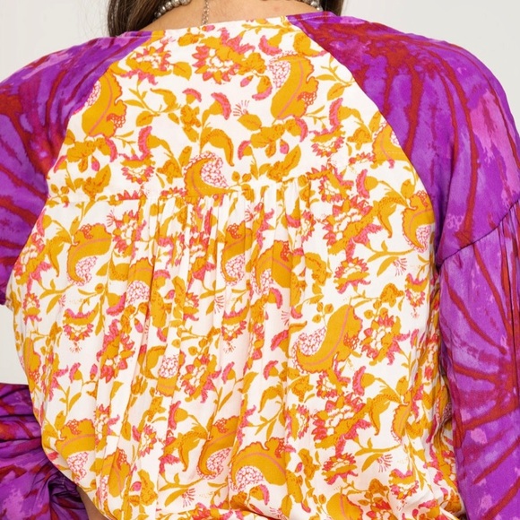 🌺🎉HP🎉🌺 NWOT Free People Cruisin Together Print Top - Picture 8 of 12